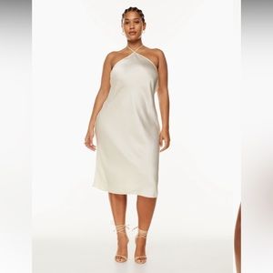 Wilfred Nightwood Dress Midi Halter Dress in Light Birch